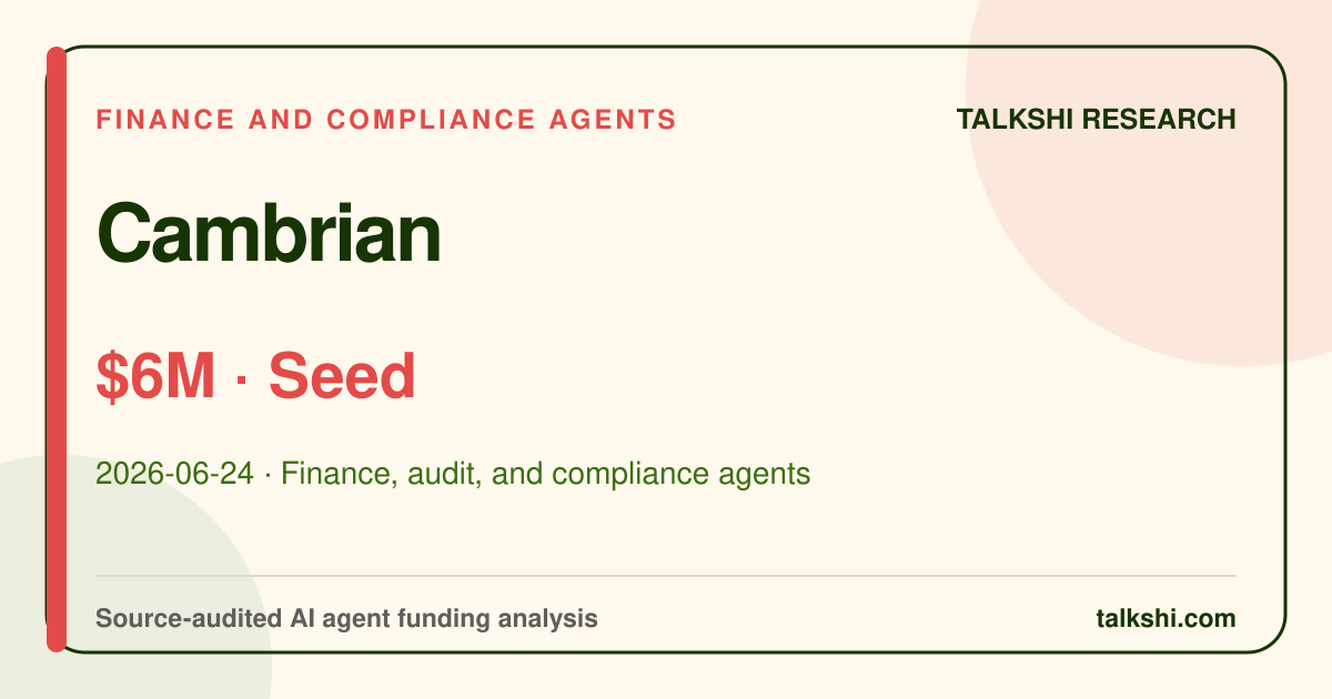 Cambrian $6M Seed AI funding analysis