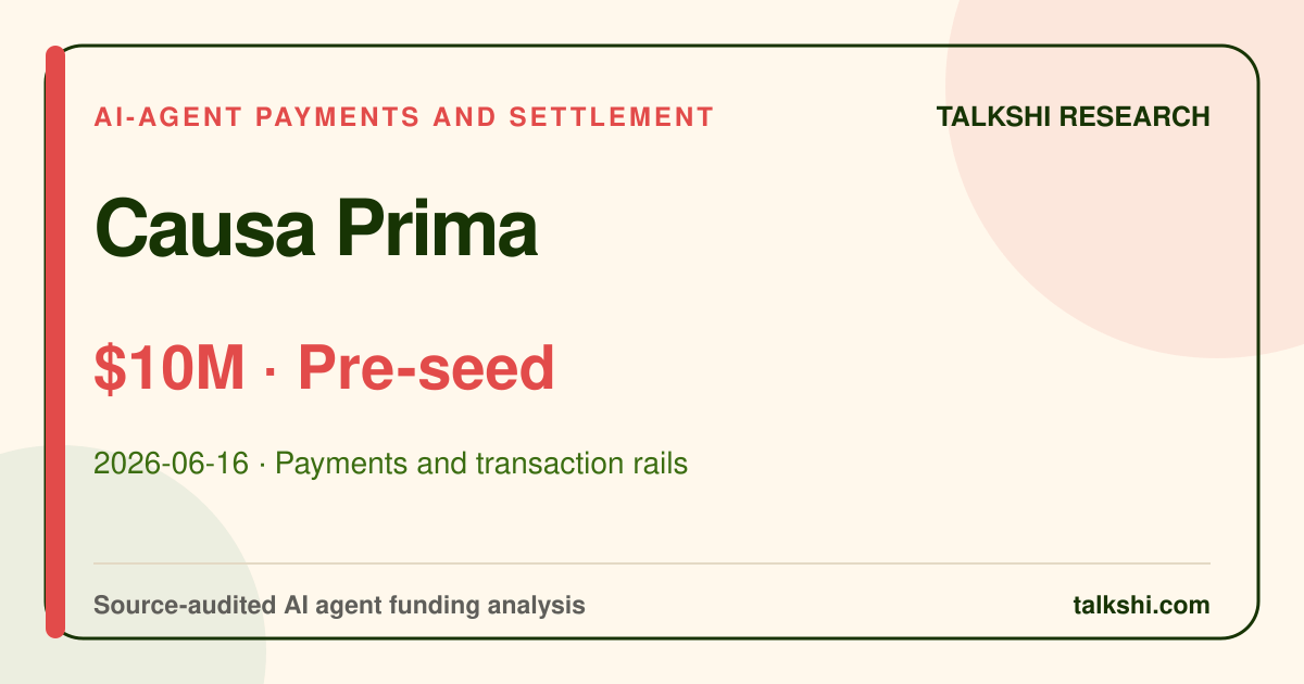 Causa Prima $10M Pre-seed AI funding analysis