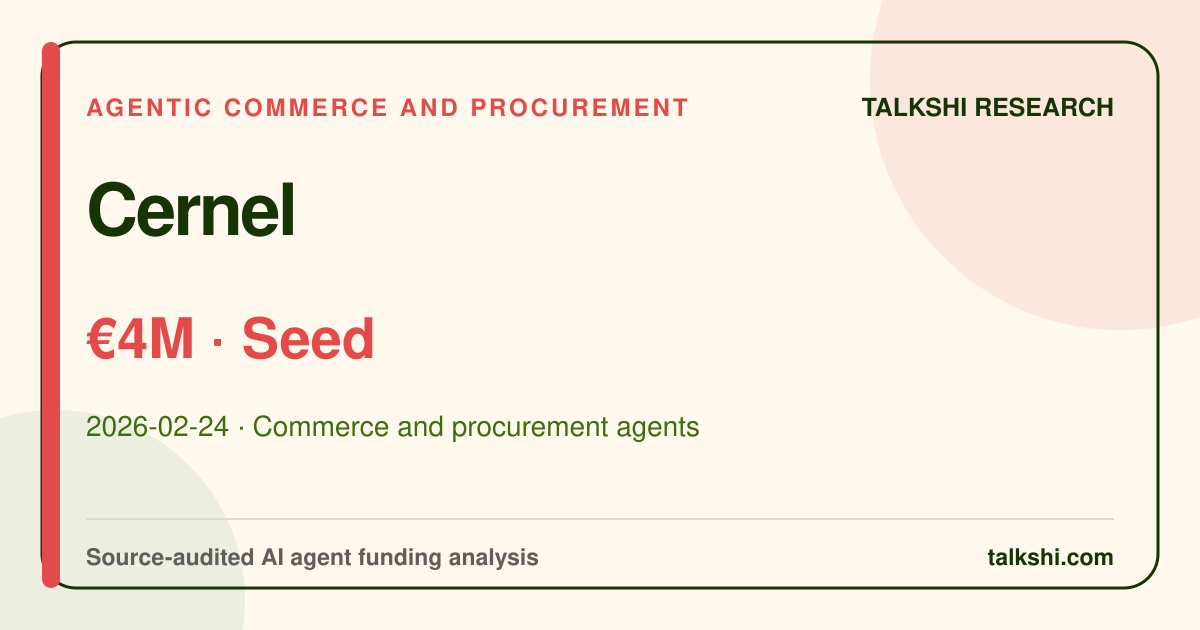 Cernel €4M Seed AI funding analysis