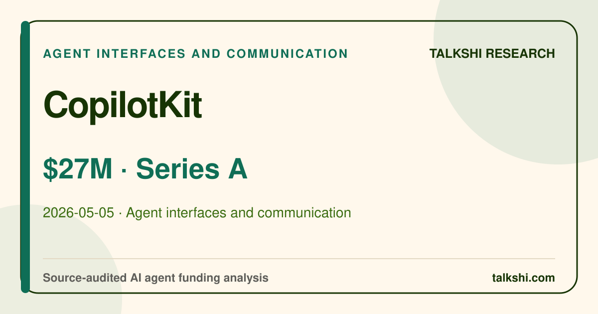 CopilotKit $27M Series A AI funding analysis