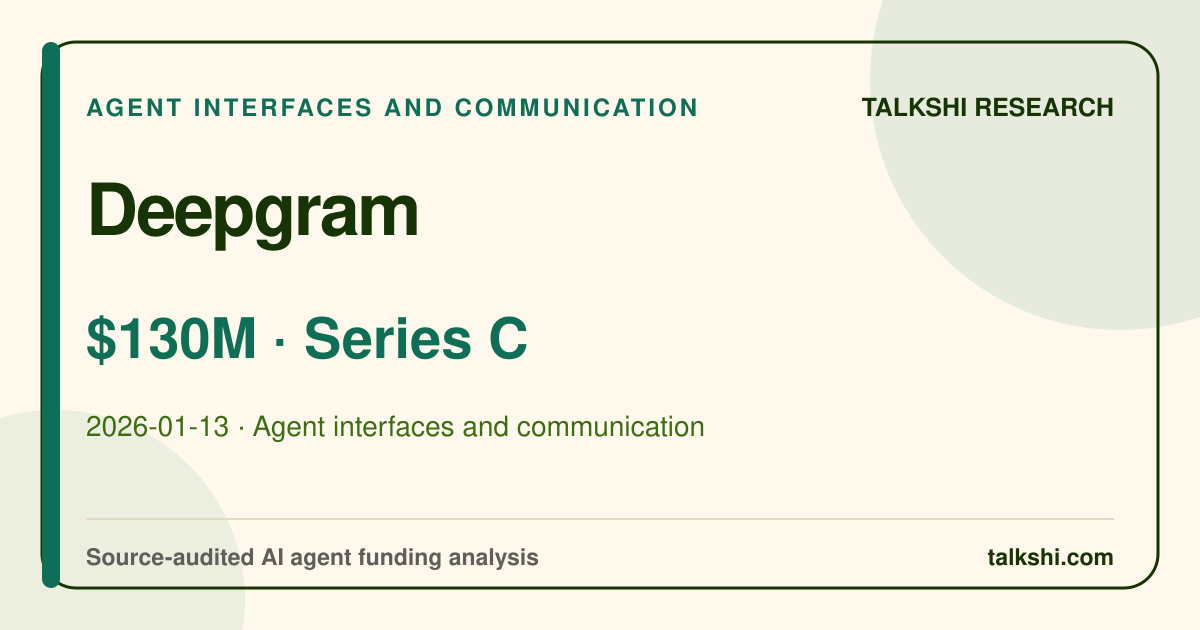 Deepgram $130M Series C AI funding analysis
