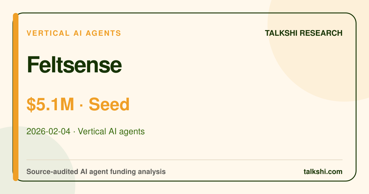 Feltsense $5.1M Seed AI funding analysis