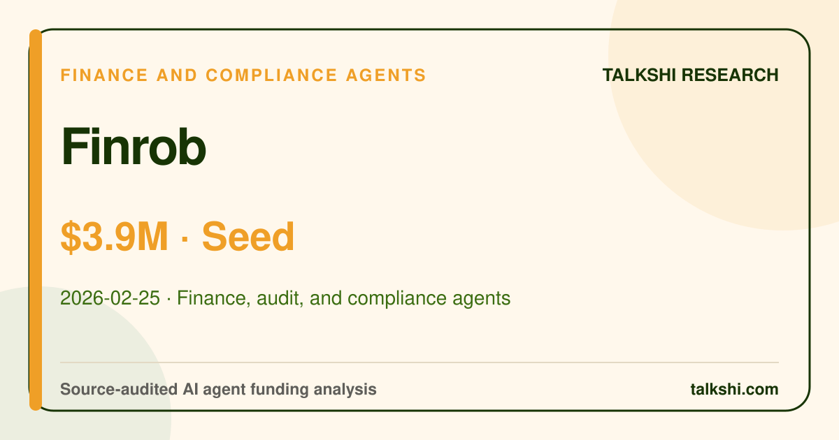 Finrob $3.9M Seed AI funding analysis