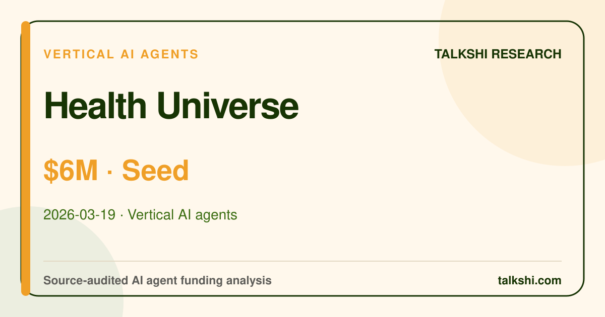 Health Universe $6M Seed AI funding analysis