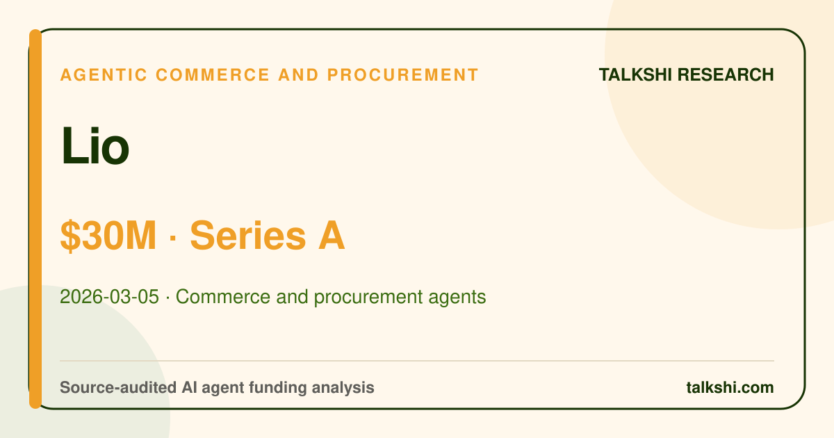 Lio $30M Series A AI funding analysis