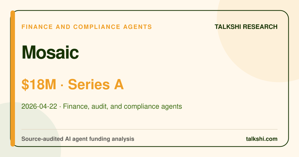 Mosaic $18M Series A AI funding analysis