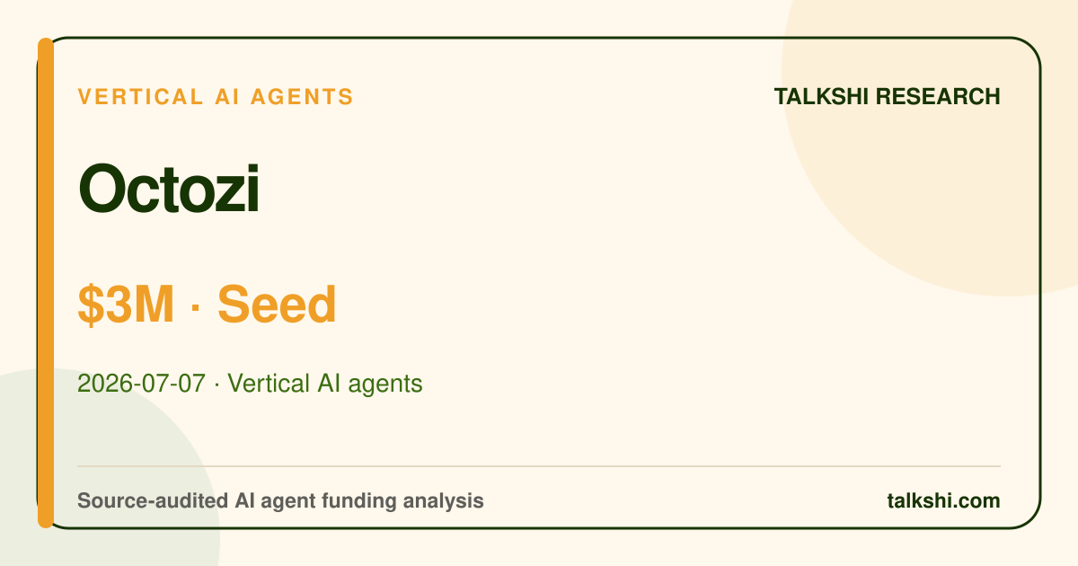 Octozi $3M Seed AI funding analysis
