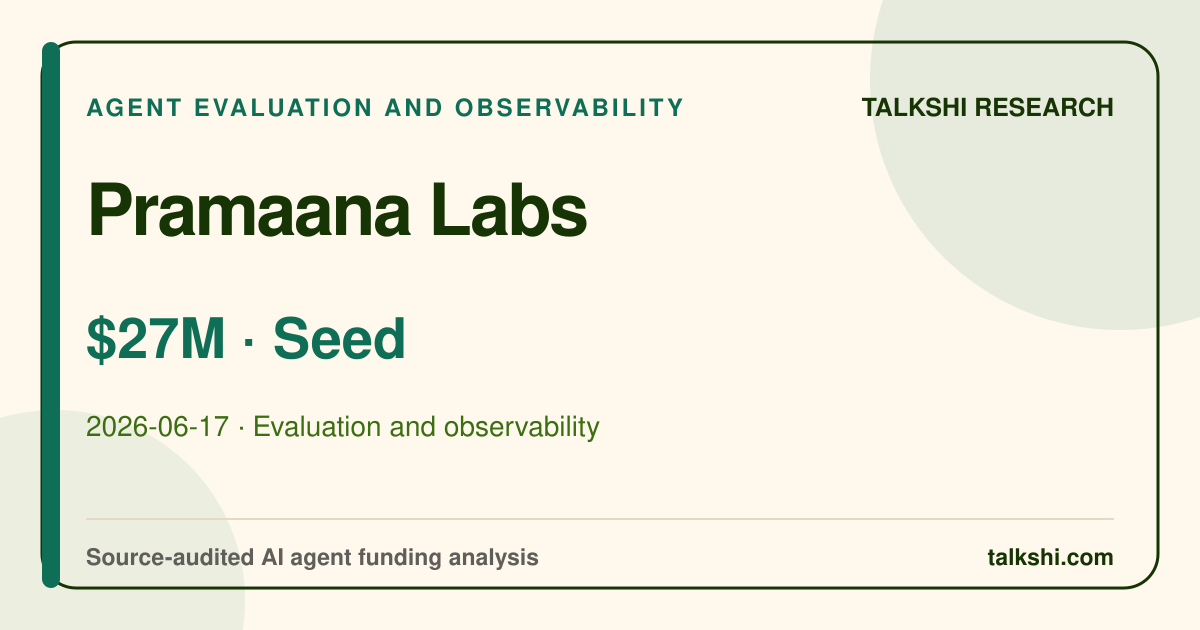 Pramaana Labs $27M Seed AI funding analysis